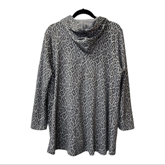 Soft Surroundings Lyra Jacket Grey Animal Leopard Print Size L Large - Picture 2 of 8